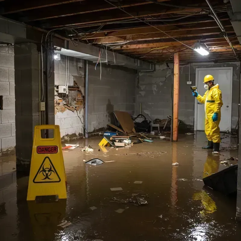 Flooded Basement Electrical Hazard in Deltana, AK Property