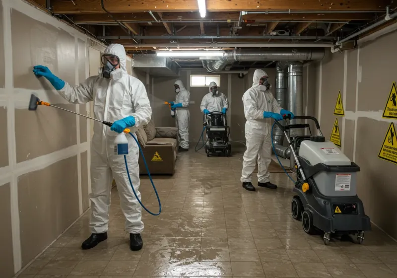 Basement Moisture Removal and Structural Drying process in Deltana, AK